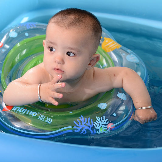 Fish print design on baby inflatable swimming float