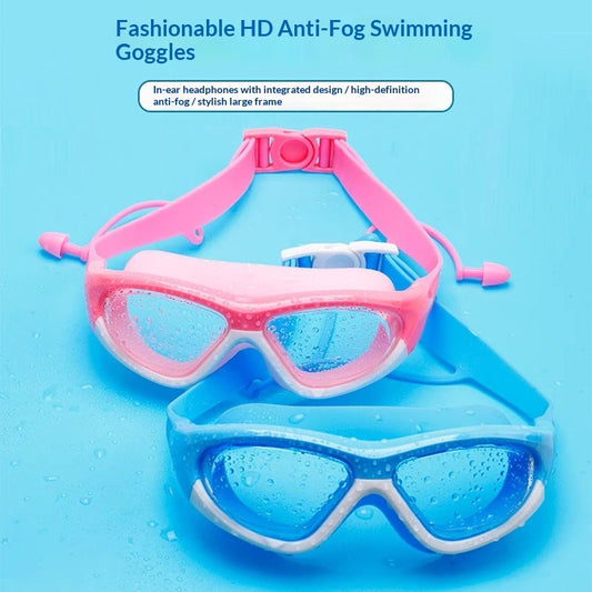 Kids swim goggles with built-in earplugs