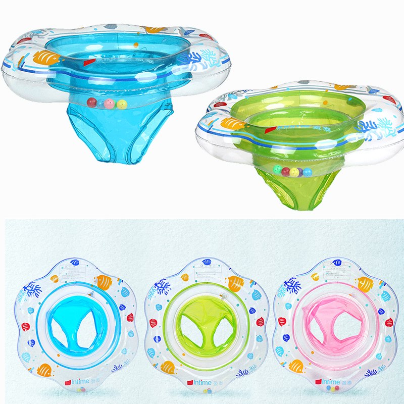 Baby inflatable swimming float with fish print