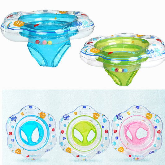 Baby inflatable swimming float with fish print