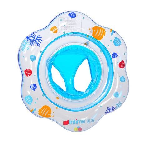 Baby inflatable swimming float with blue fish print