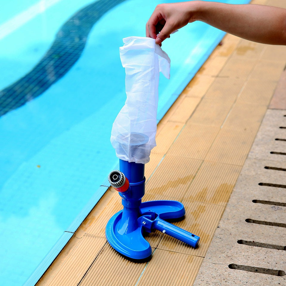 Side view of swimming pool vacuum cleaning head